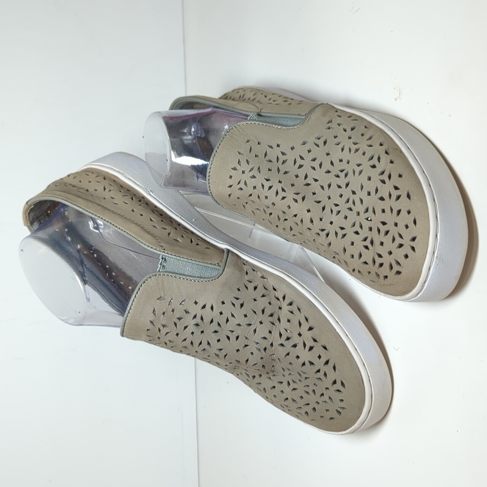Vionic Tan Perforated Slip-On Loafers